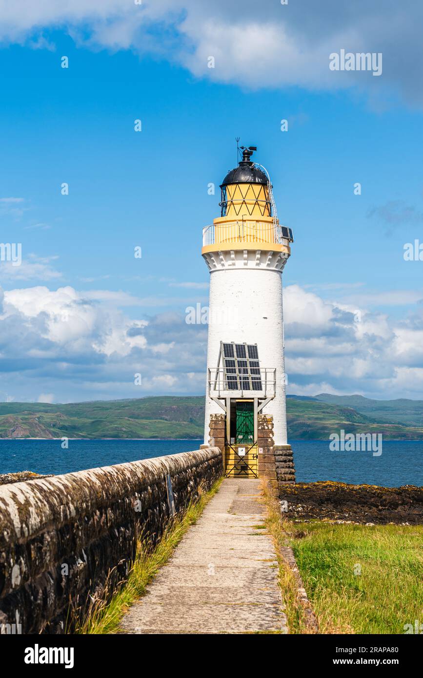 Rubha nan Gall, Tobermory Lighthouse, Tobermory, Isle of Mull, Schottland, UK Stockfoto
