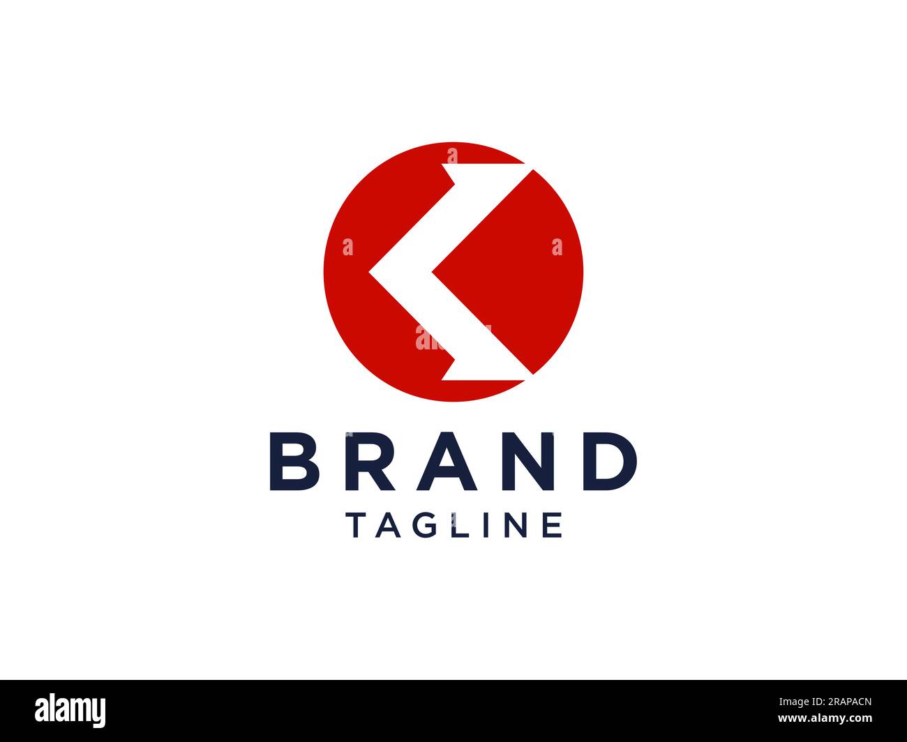 Abgerundete Linie für abstraktes K-Logo. Designvorlage Für Flat Vector-Logos Stock Vektor