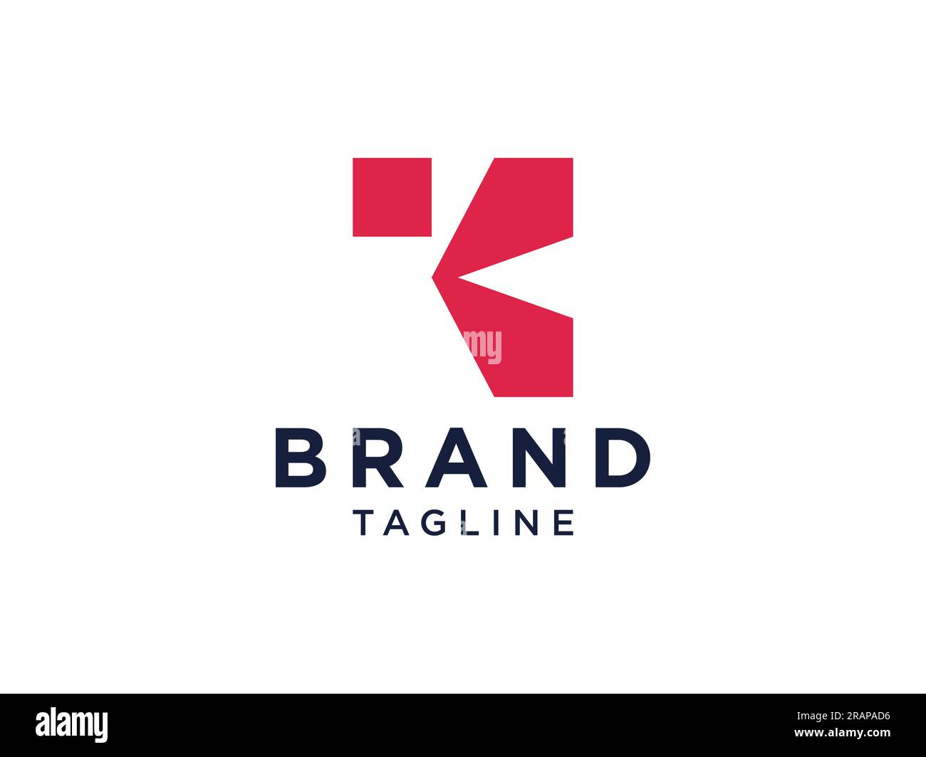 Abgerundete Linie für abstraktes K-Logo. Designvorlage Für Flat Vector-Logos Stock Vektor