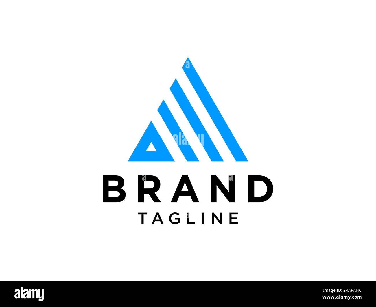 Abstraktes geometrisches Dreieck mit Buchstabe „A“-Logo. Designvorlage Für Flat Vector-Logos Stock Vektor