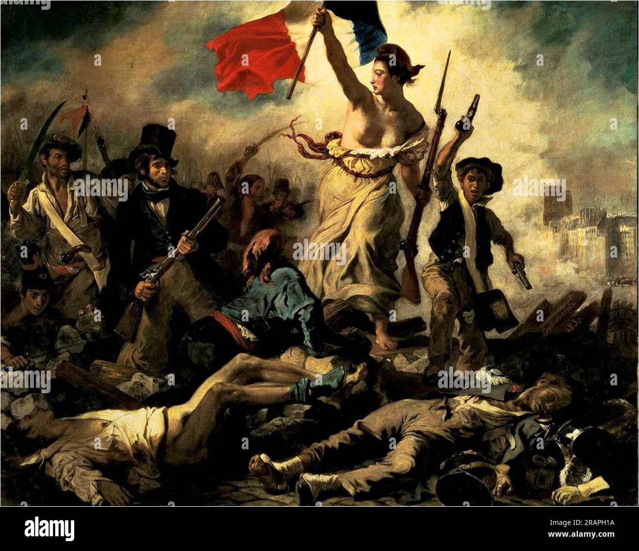 Liberty Leading the People 1830 von Eugene Delacroix Stockfoto