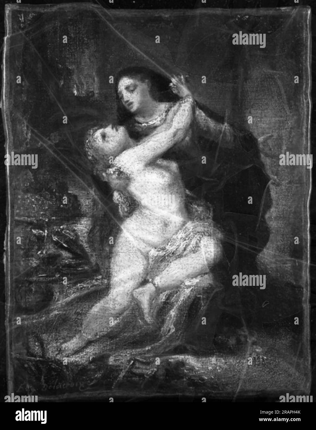 Zwei Figuren von Eugene Delacroix Stockfoto