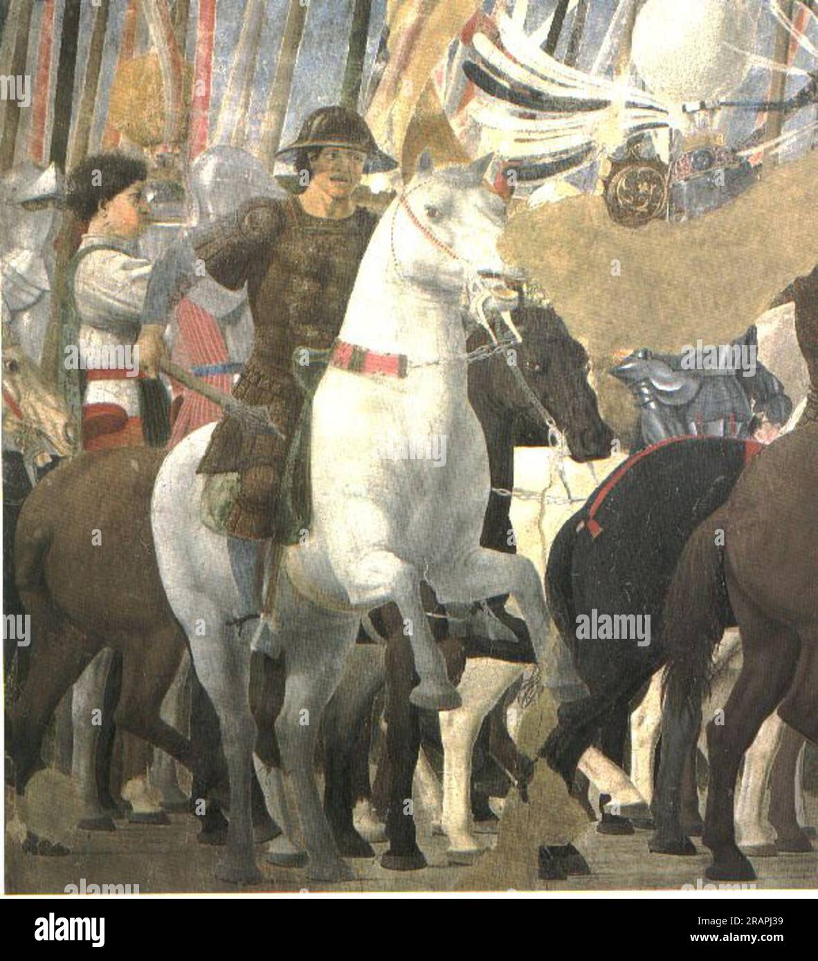 Sieg von Konstantin bei der Schlacht über die Mailänder Brücke 1464 von Piero della Francesca Stockfoto