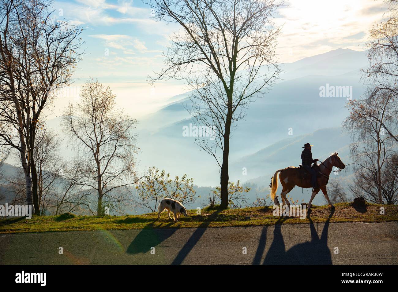 Reitzentrum Bielmonte, Bielmonte, Piemont, Italien Stockfoto