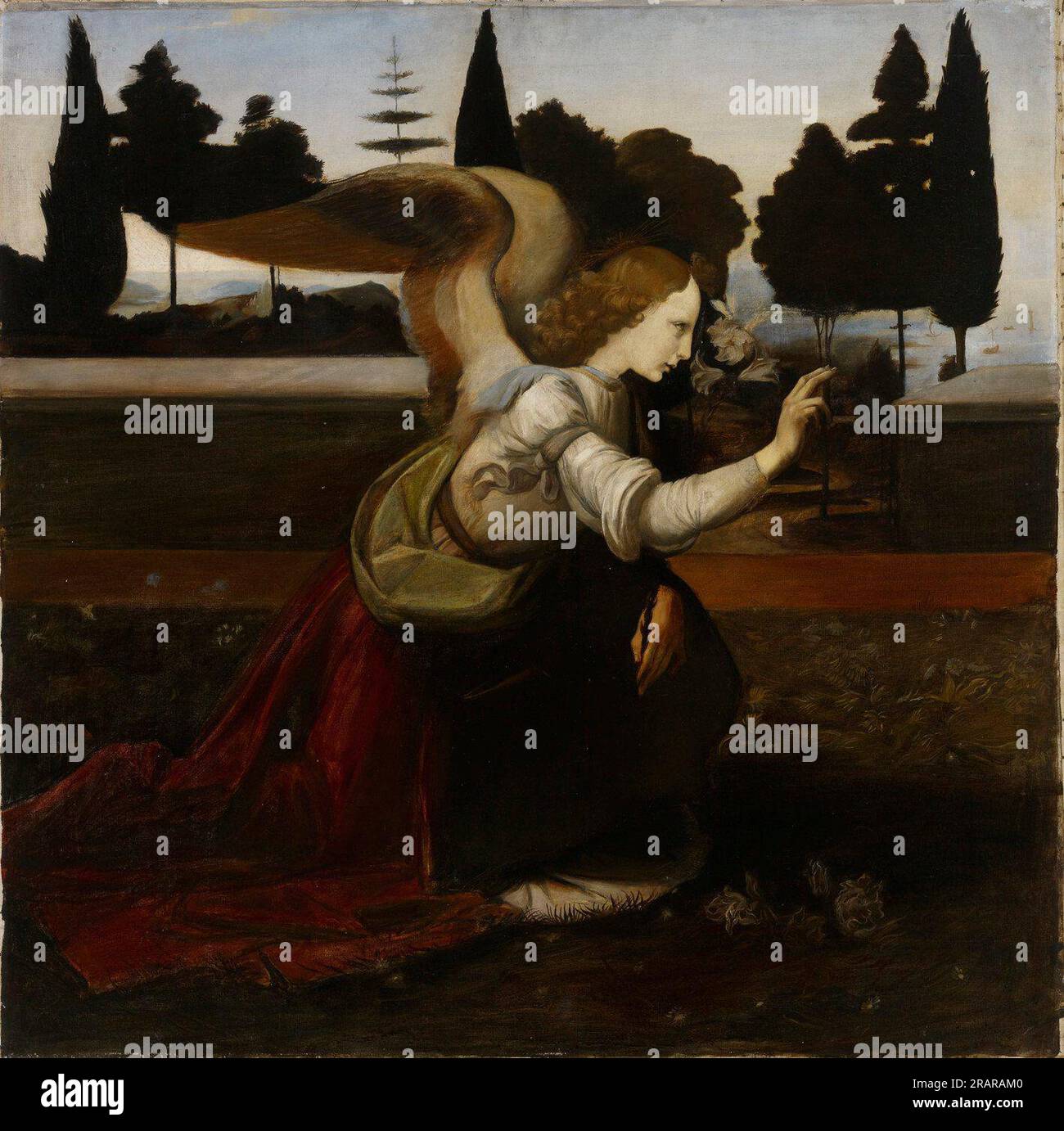 Verkündigung, nach Leonardo da Vinci 1895 von Magnus Enckell Stockfoto