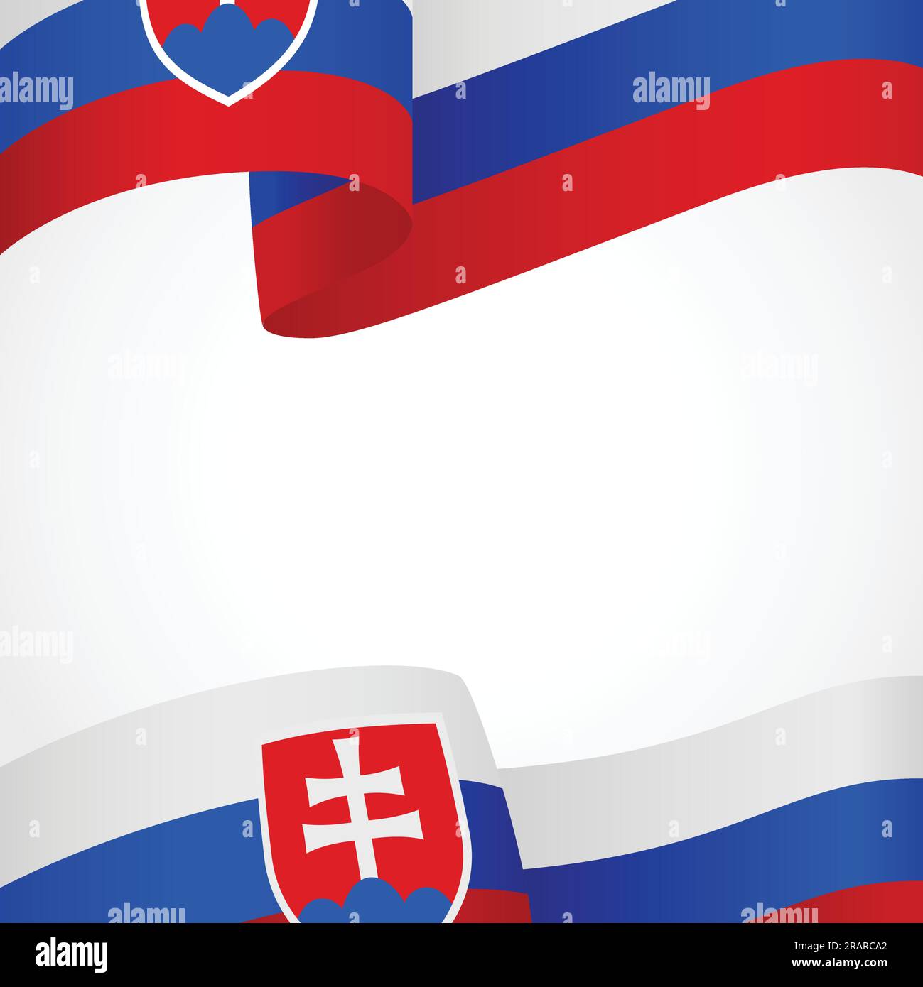 Dekoration der Slowakische Insignien auf Weiß Stock Vektor
