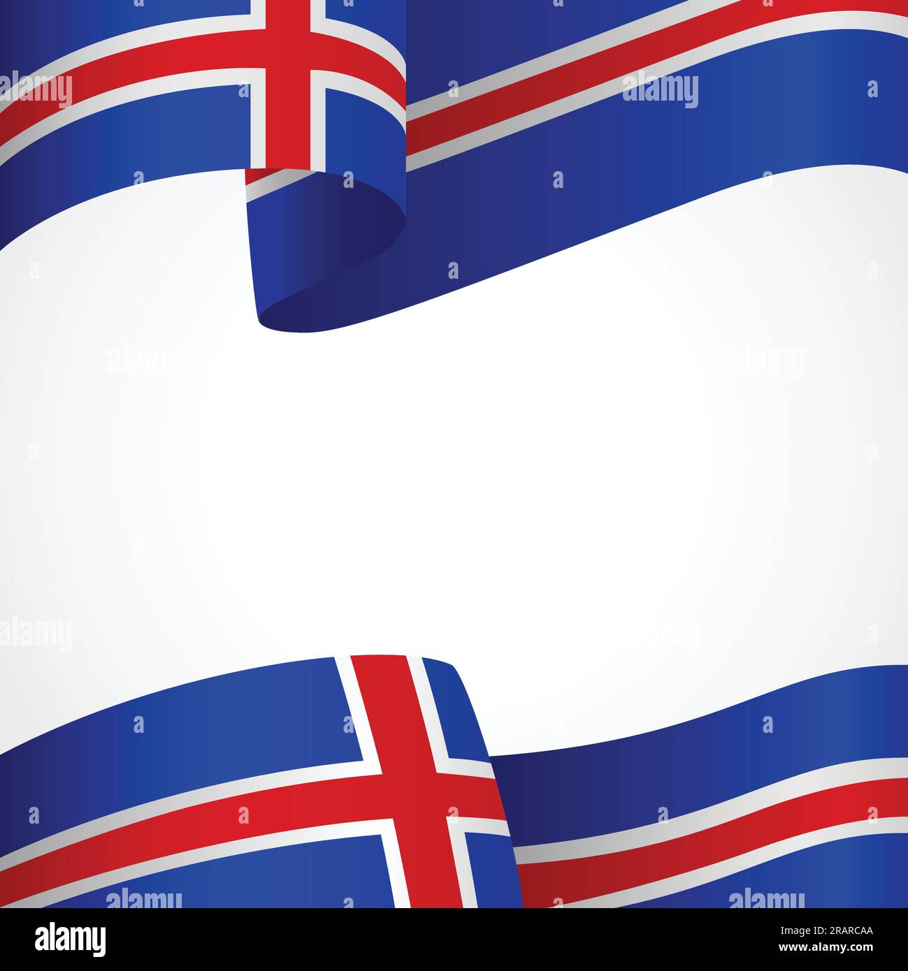Dekoration von Icelandazeichen auf Weiß Stock Vektor