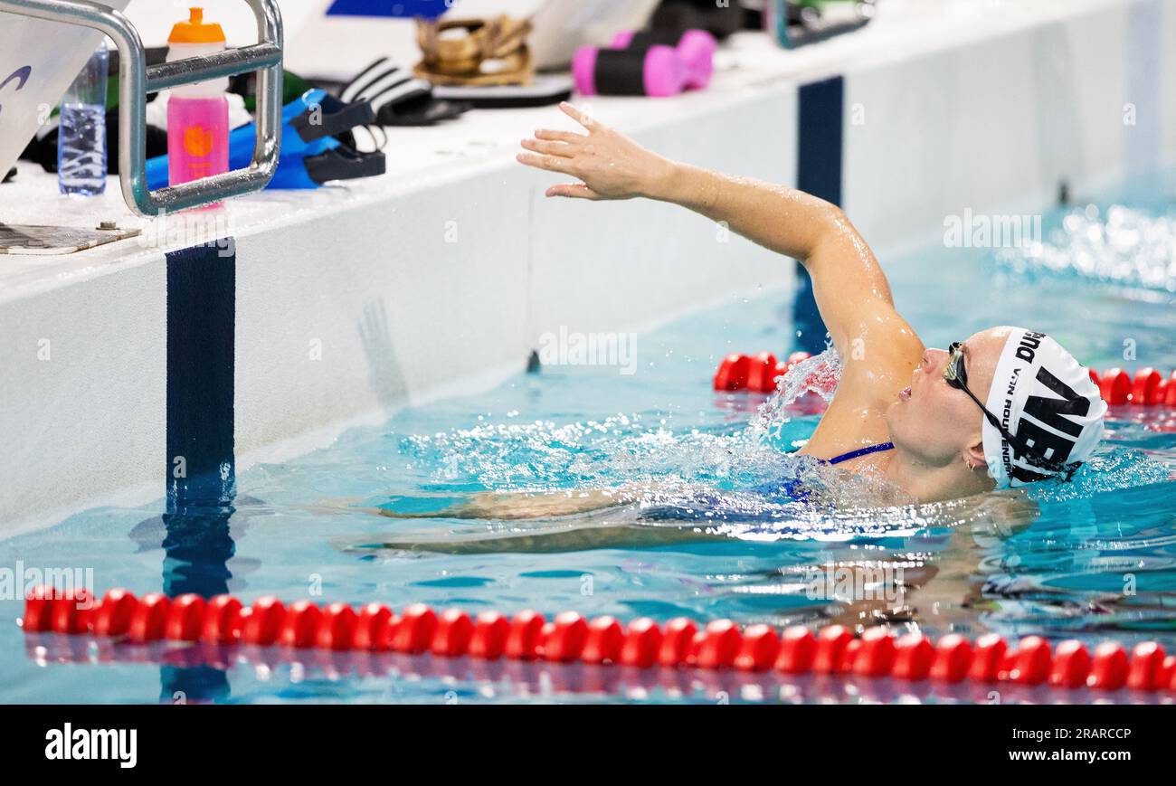 EINDHOVEN - Sharon van Rouwendaal während eines Schwimmtrainings im Pieter van den Hoogenband Swimming Stadium. Der Schwimmer im offenen Wasser bereitet sich auf die Schwimmweltmeisterschaften vor, die in der japanischen Stadt Fukuoka stattfinden. ANP IRIS VANDEN BROEK Stockfoto