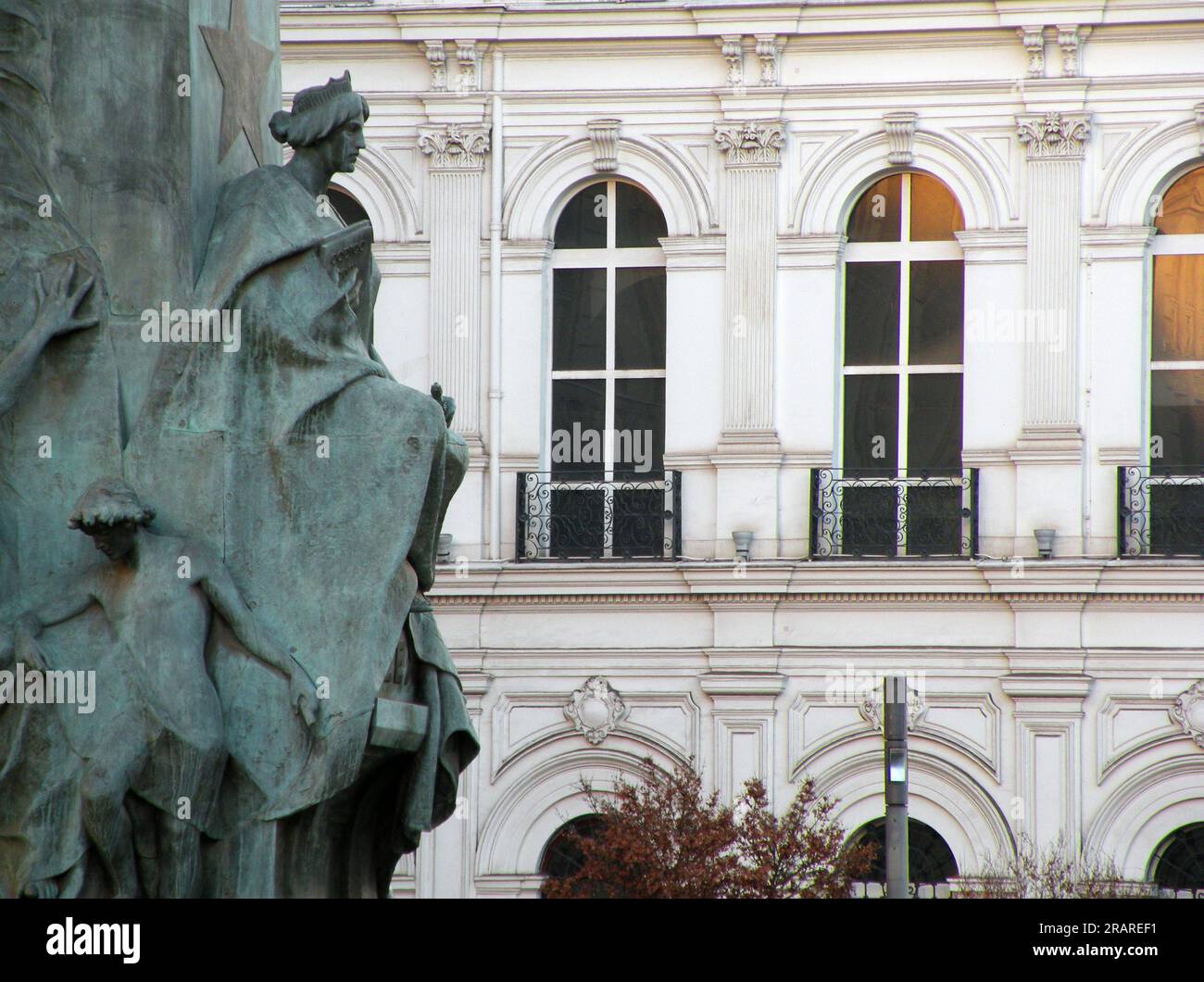 Details der Statue von Manuel Montt und Antonio Varas, Santiago, Chile Stockfoto