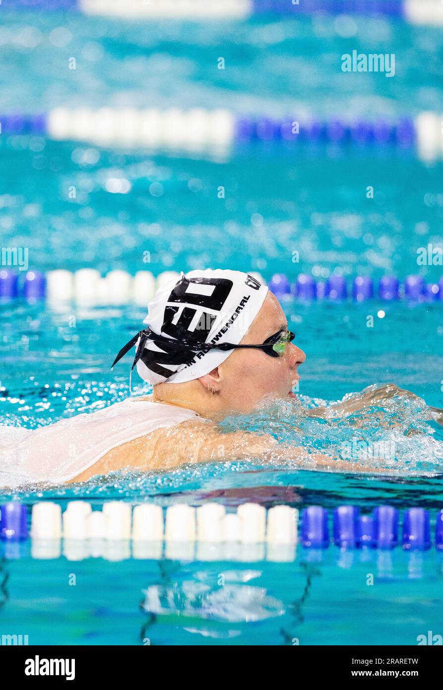 EINDHOVEN - Sharon van Rouwendaal während eines Schwimmtrainings im Pieter van den Hoogenband Swimming Stadium. Der Schwimmer im offenen Wasser bereitet sich auf die Schwimmweltmeisterschaften vor, die in der japanischen Stadt Fukuoka stattfinden. ANP IRIS VANDEN BROEK Stockfoto