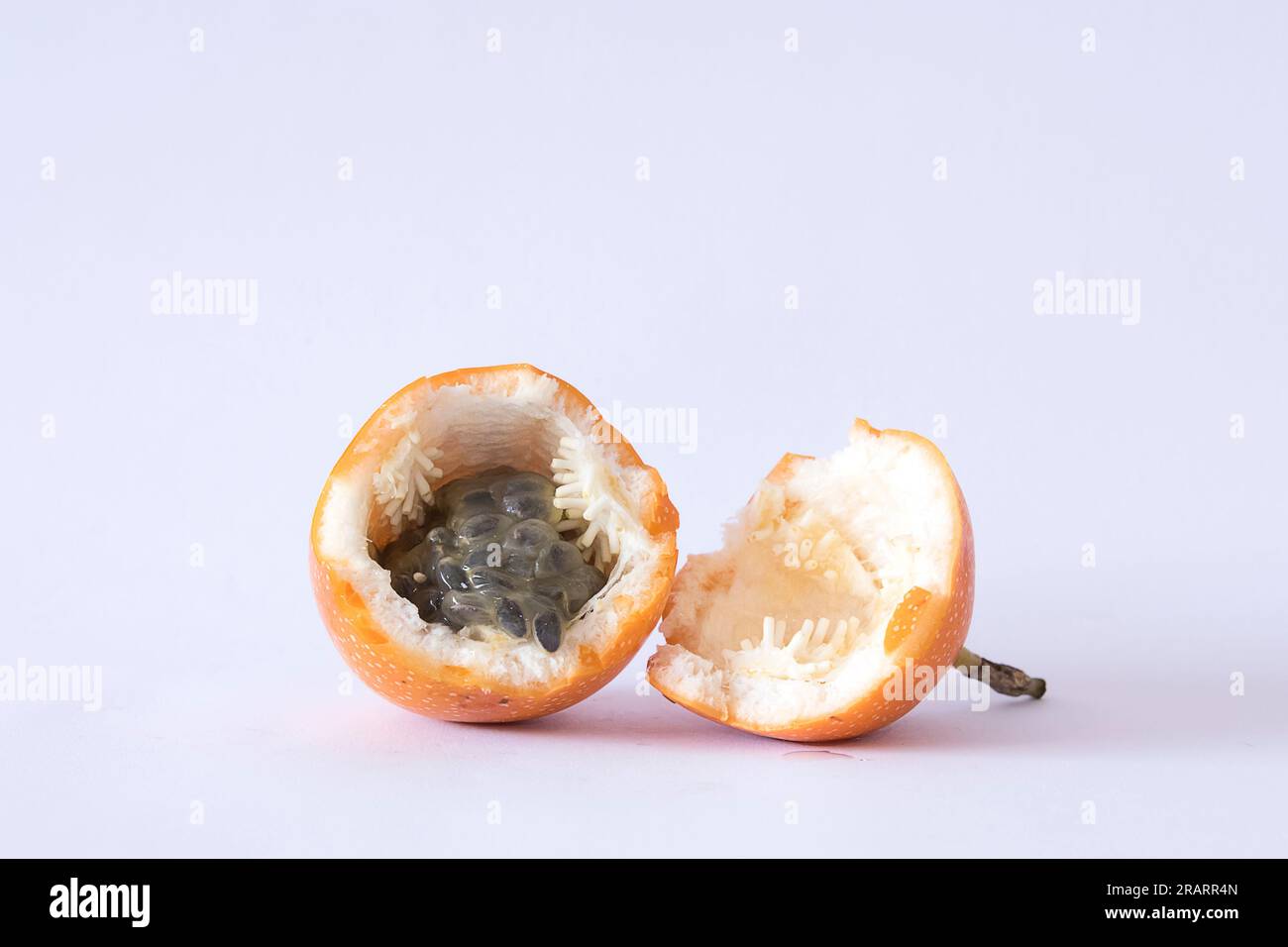 Kolumbianische Früchte, granadilla oder Passiflora ligularis Stockfoto