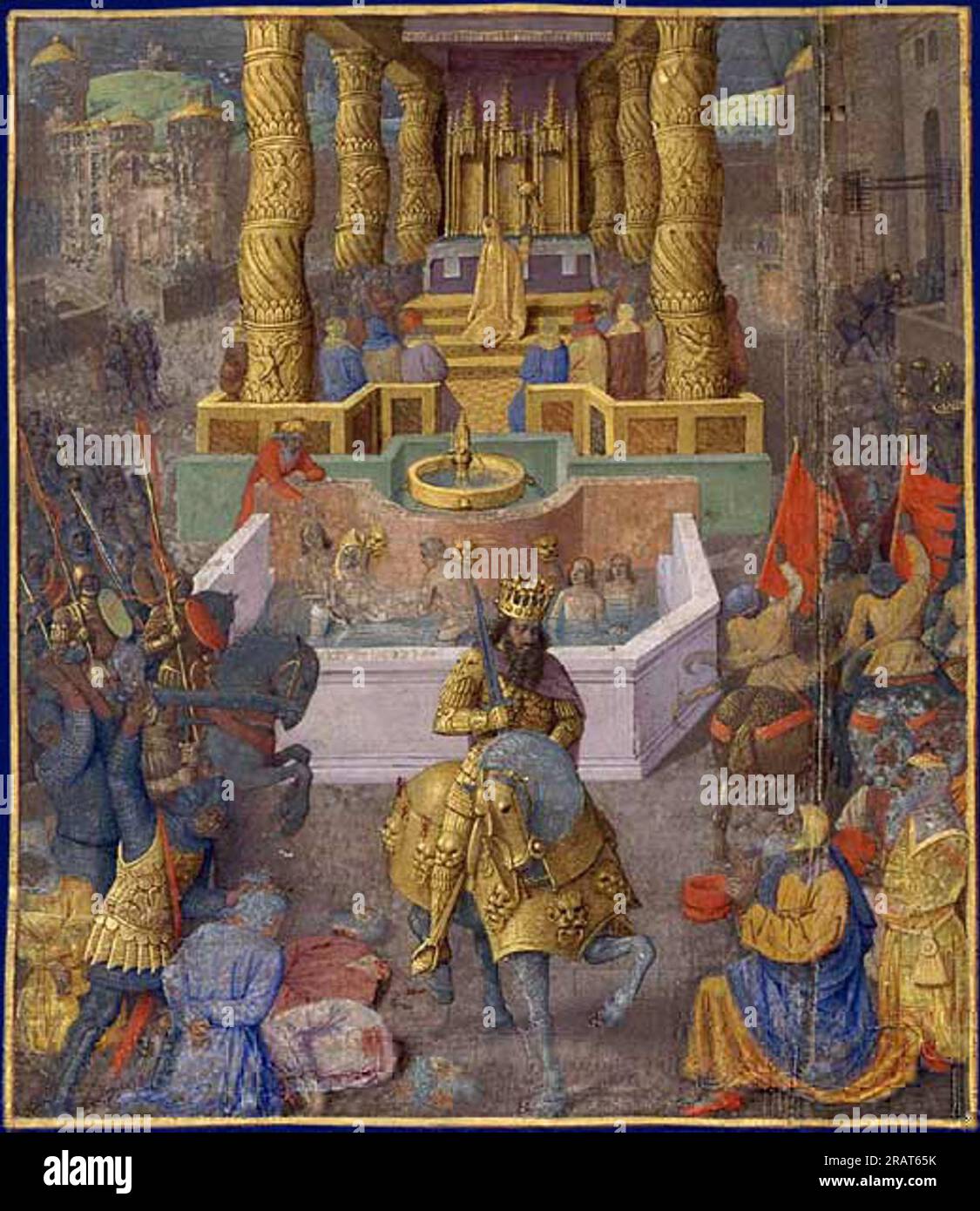 Ergreifung von Jerusalem durch Herodes den Großen 1475 von Jean Fouquet Stockfoto