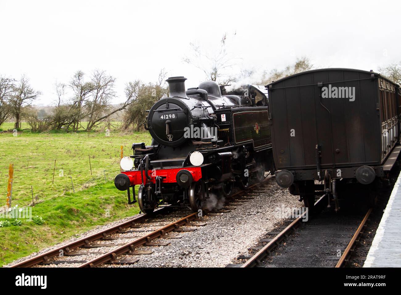 Besuch der Dampfeisenbahn Isle of Wight 2017 Stockfoto