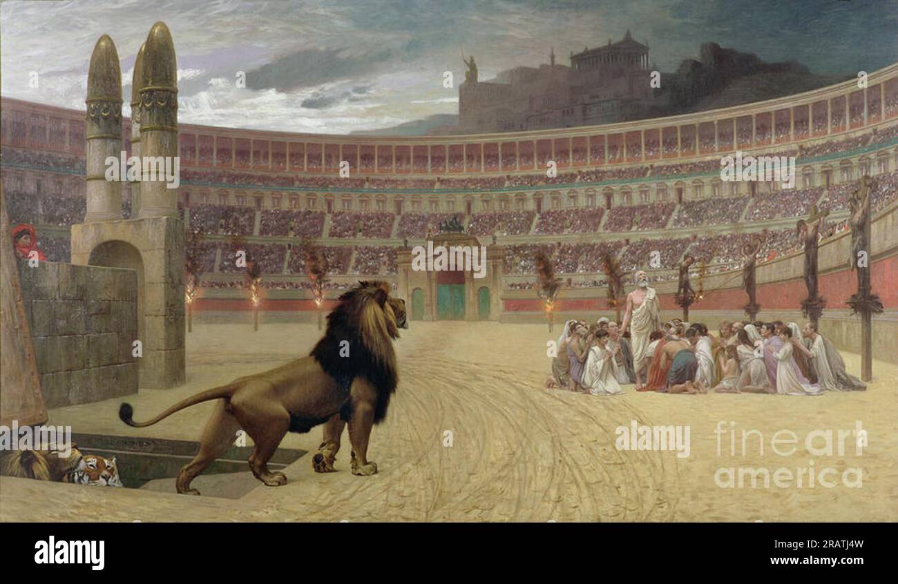 Das letzte Gebet des christlichen Märtyrers 1883 von Jean-Leon Gerome Stockfoto