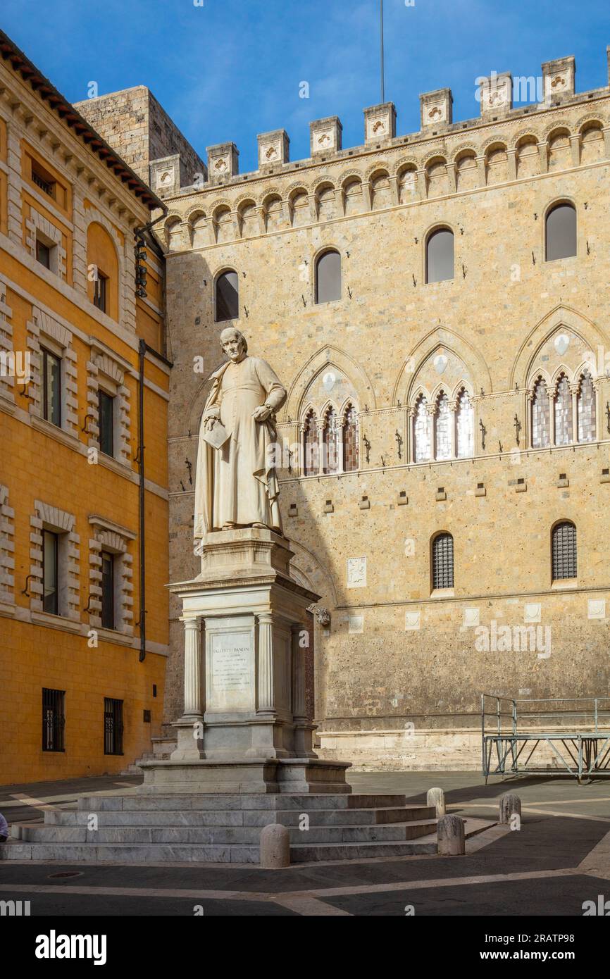 Piazza Stalimbeni, Siena, Toskana, Italien Stockfoto