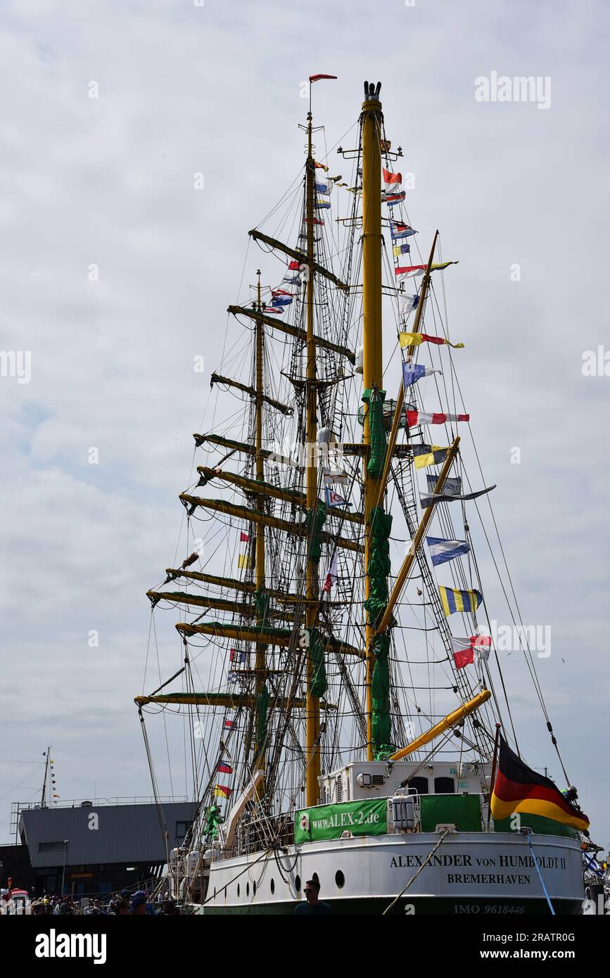 Den Helder, Niederlande. 2. Juli 2023. Großsegler Alexander von Humboldt im Hafen von Den Helder während Segel 2023. Hochwertiges Foto Stockfoto