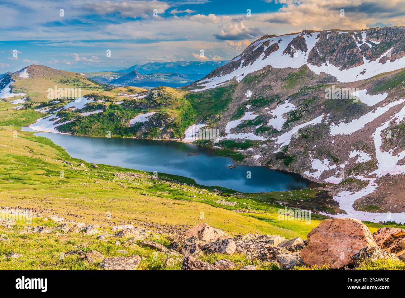 Beartooth Pass in den Beartooth Mountains am Beartooth Highway in Montana und Wyoming Stockfoto