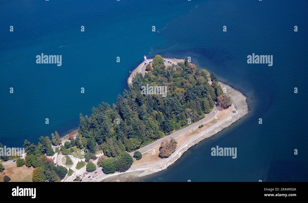 Luftaufnahme des Stanley Parks. In Vancouver, British Columbia, Kanada. Stockfoto