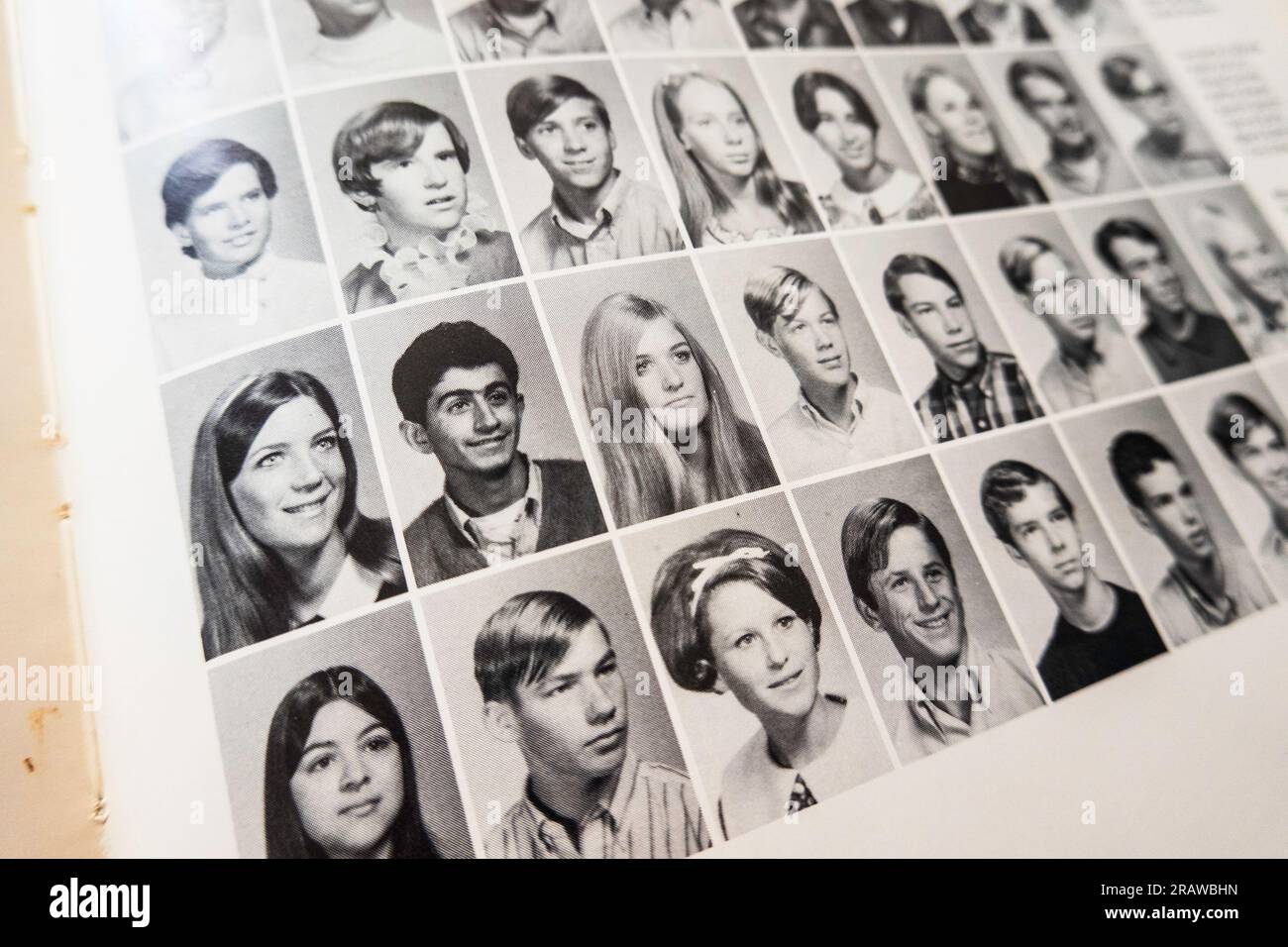 Jahrbuch der High School im Jahrgang 1969, USA Stockfoto