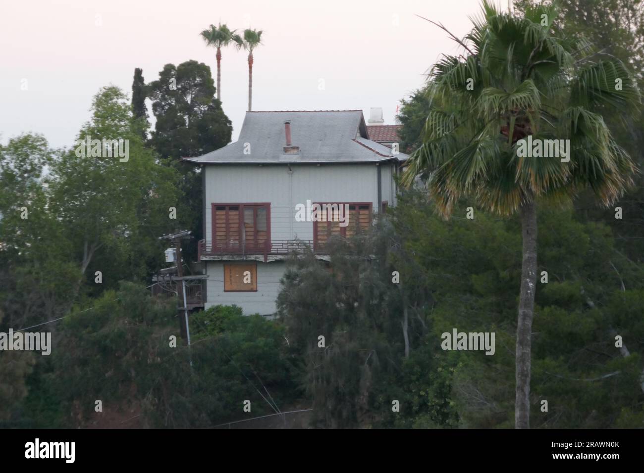 Hollywood, Kalifornien, USA 4. Juli 2023 Kurt Cobain und Courtney Love in utero ehemaliges Zuhause am 4. Juli 2023 in Hollywood, Kalifornien, USA. Foto: Barry King/Alamy Stock Photo Stockfoto