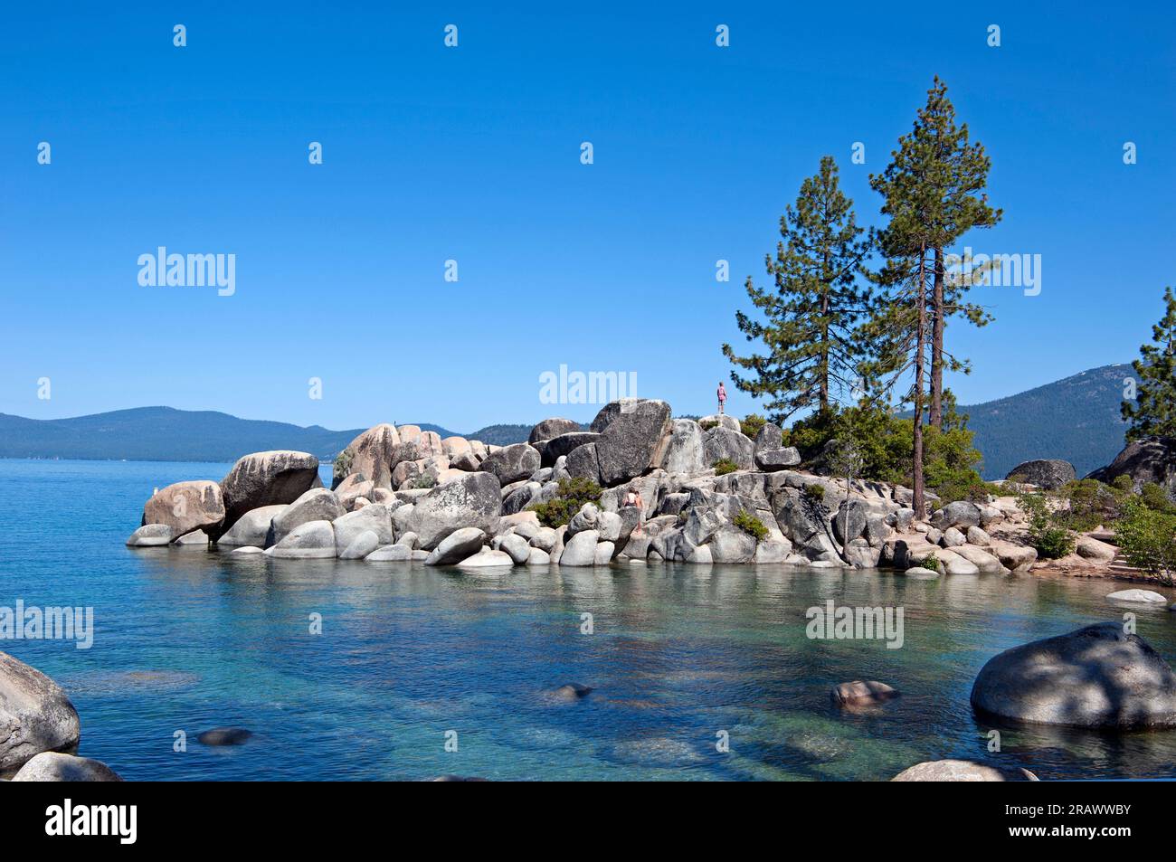 Malerischer Sand Harbor in Lake Tahoe, Kalifornien Stockfoto