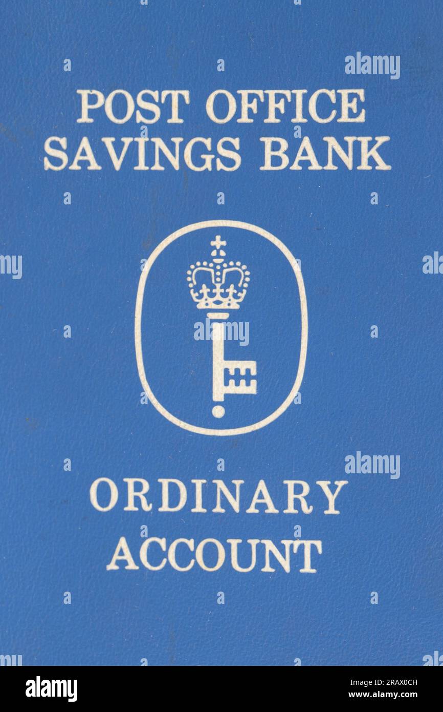 Foto: Normales Kontenbuch der Post Office Savings Bank, 1970er Stockfoto