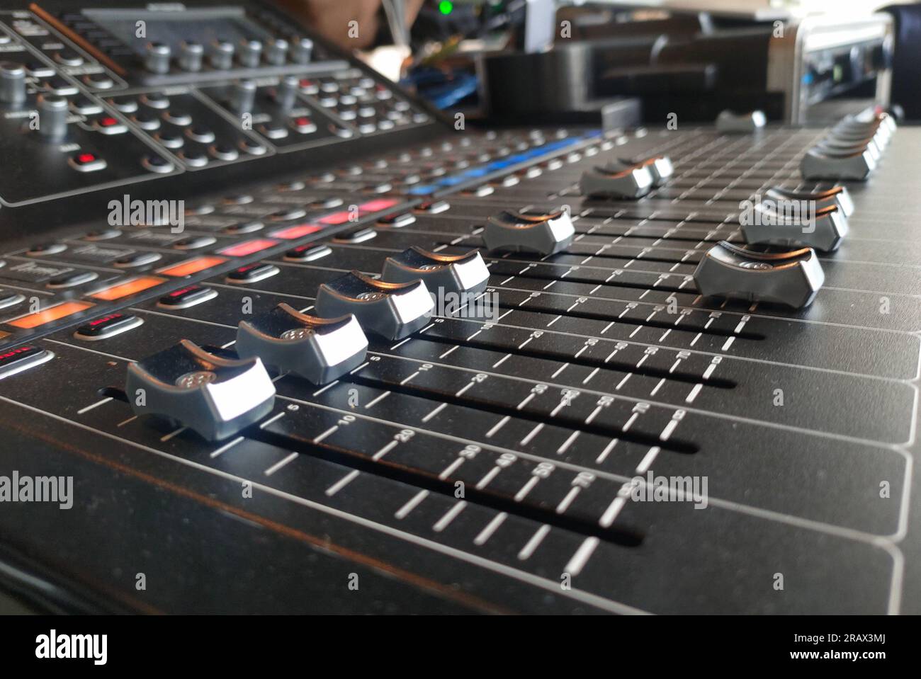 Professioneller Audio-Mixer Stockfoto