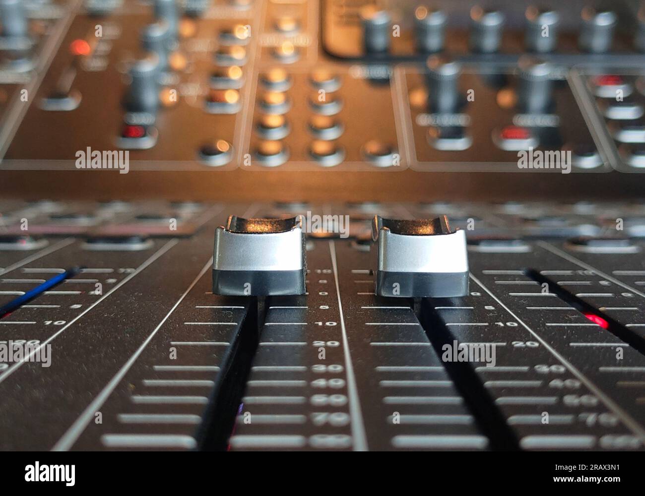 Professioneller Audio-Mixer Stockfoto