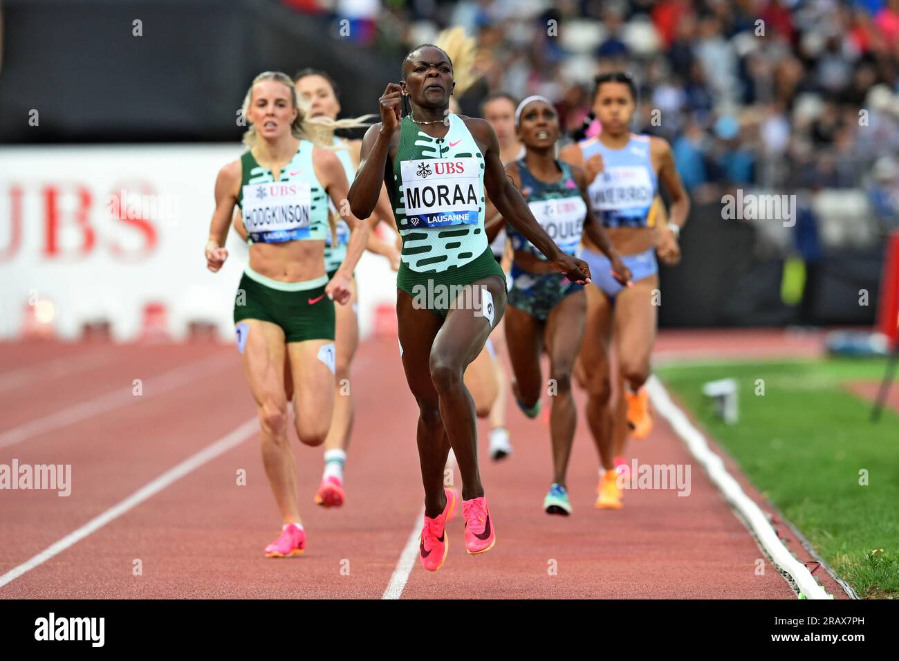 Mary Moraa (KEN) gewinnt in 1:57,43 bei Athletiissima am Freitag, 30. Juni 2023 in Lausanne die 800-Meter-Strecke der Frauen. Schweiz. (Jiro Mochizuki/Bild des Sports) Stockfoto