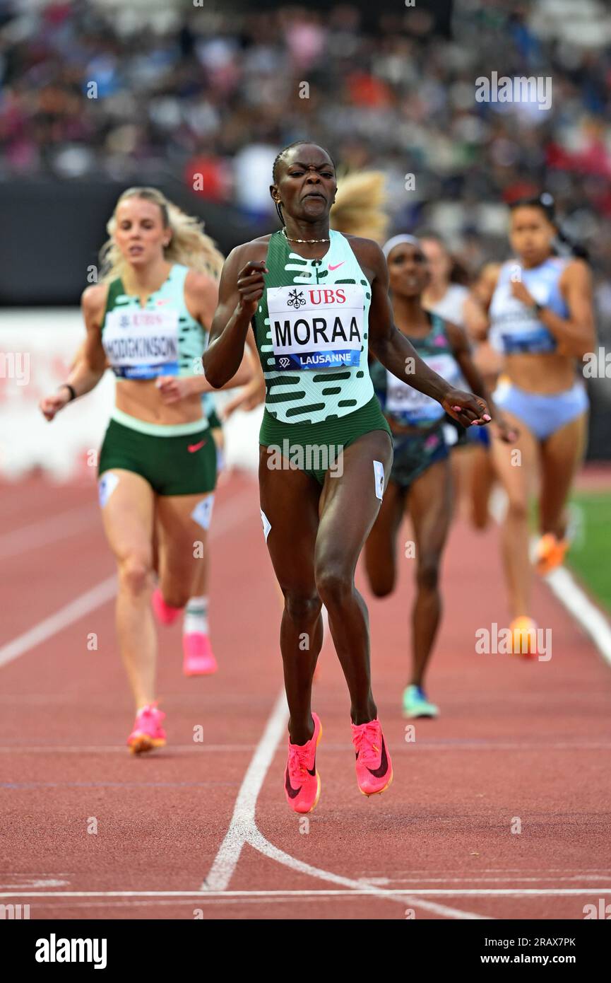 Mary Moraa (KEN) gewinnt in 1:57,43 bei Athletiissima am Freitag, 30. Juni 2023 in Lausanne die 800-Meter-Strecke der Frauen. Schweiz. (Jiro Mochizuki/Bild des Sports) Stockfoto