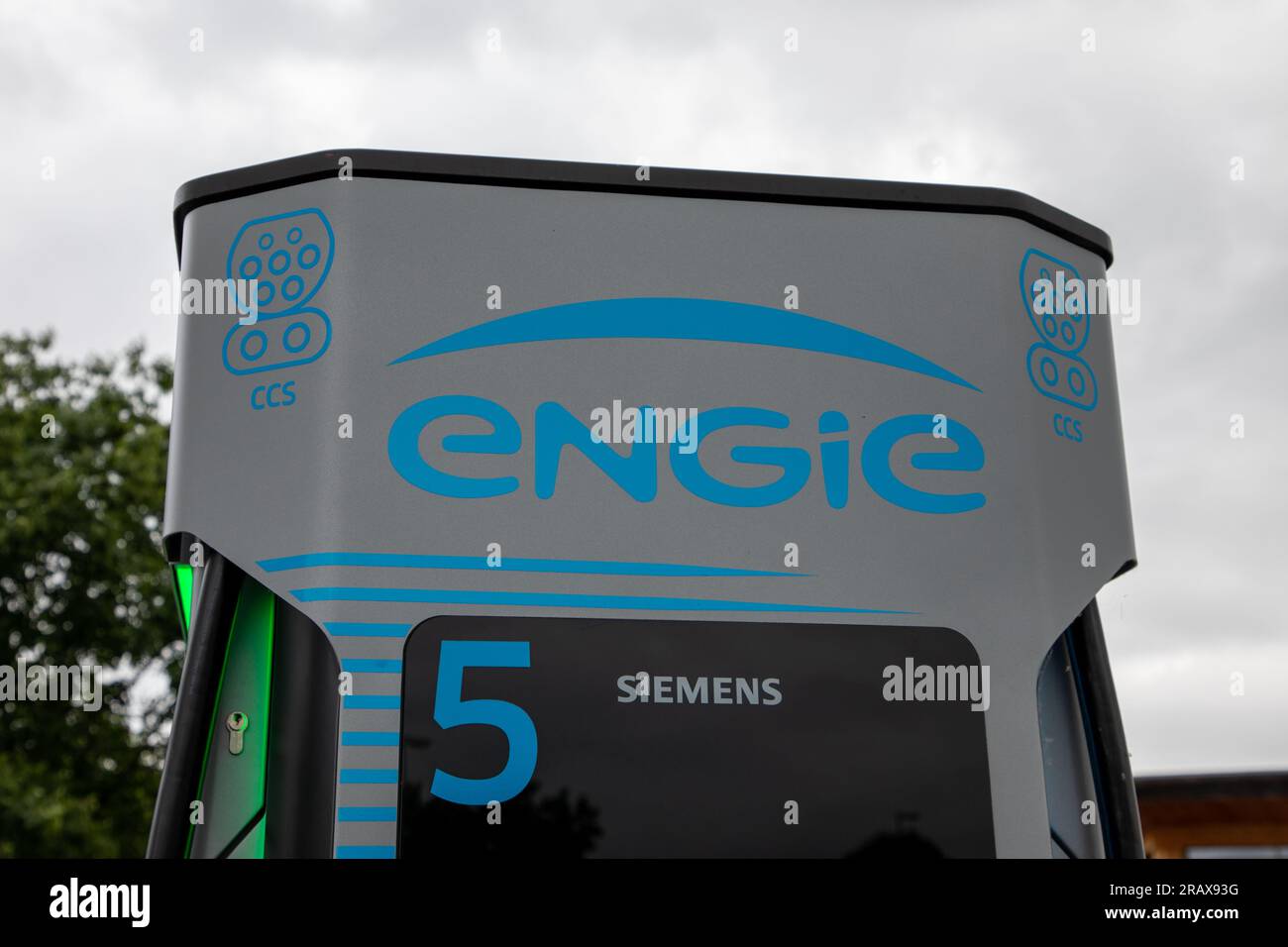 Bordeaux , Frankreich - 07 01 2023 : engie siemens Service Logo Schild französische Marke Elektroanbieter für Elektrofahrzeuge EV Stockfoto