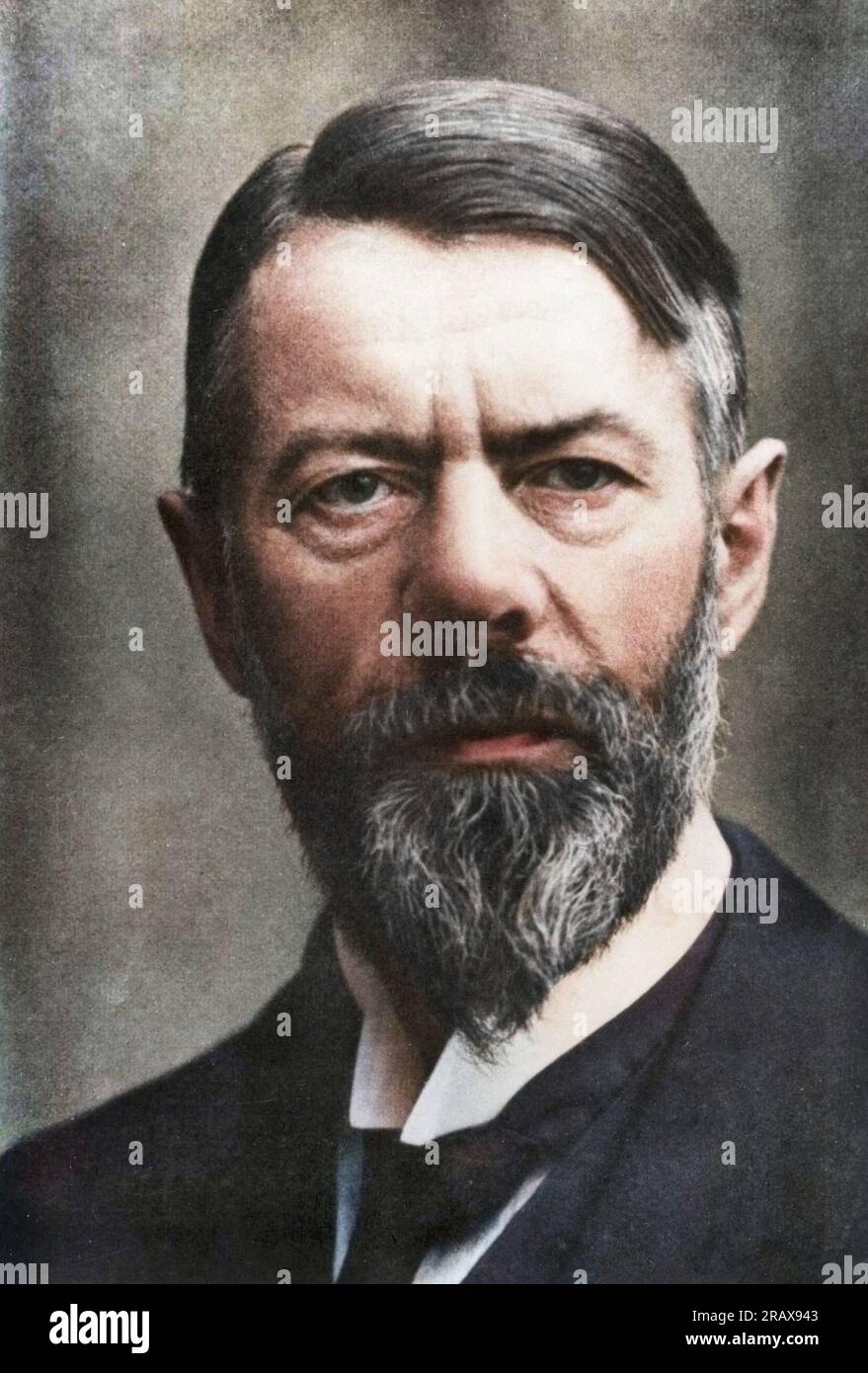 Porträt des Deutschen Soziologen Max Weber - Portrait du sociologue Allemand Max Weber (1864-1920). Stockfoto