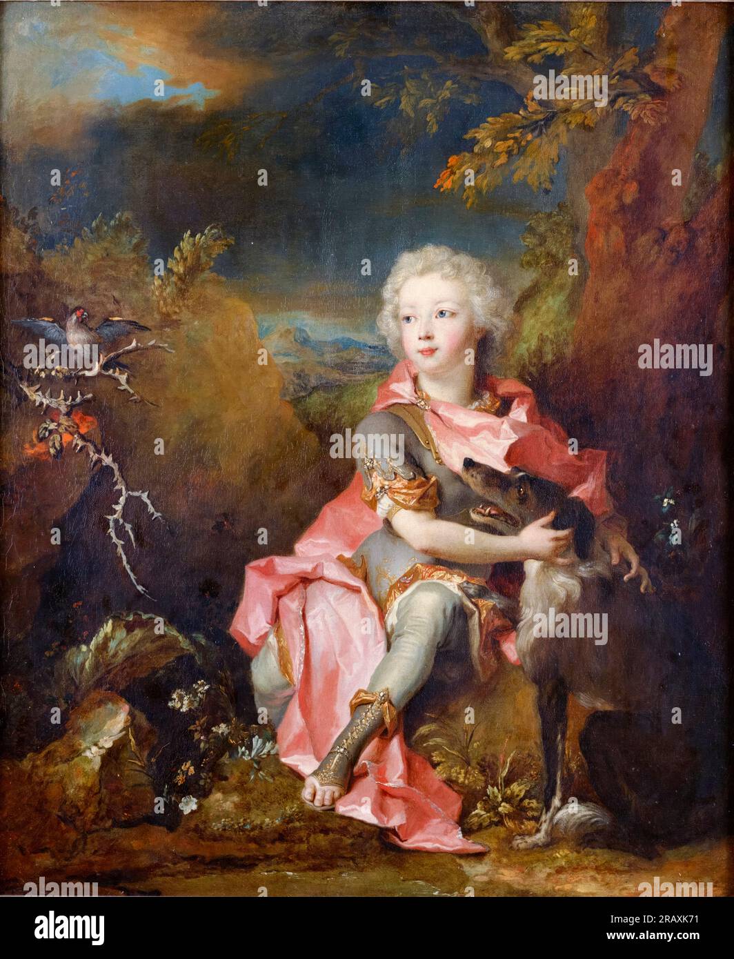 Porträt eines jungen Adligen (Louis, Dauphin von Frankreich, Herzog von Bretagne, 1707-1712), Ölgemälde auf Leinwand von Nicolas de Largillière, ca. 1714 Stockfoto