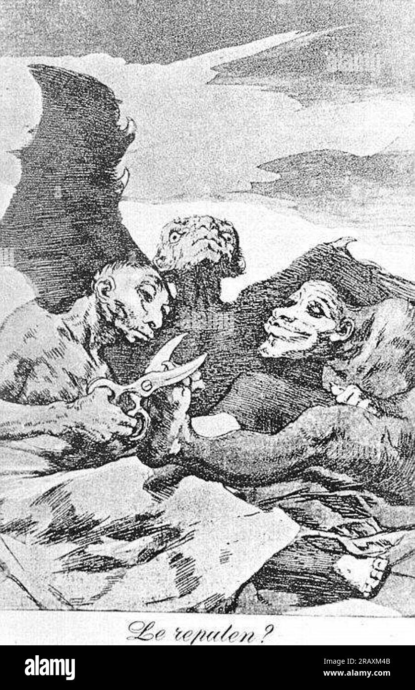 Sie Pare 1799 von Francisco Goya Stockfoto