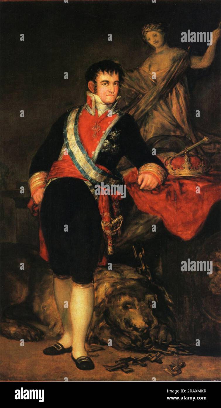 Fernando VII 1814 von Francisco Goya Stockfoto