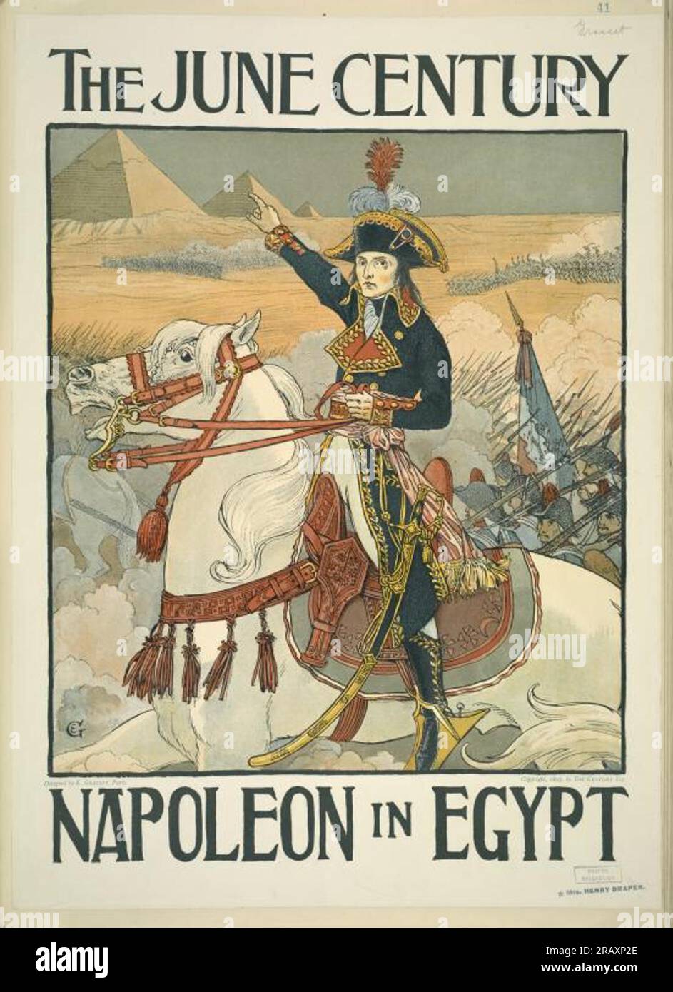 Das Juni-Jahrhundert, Napoleon in Ägypten 1895 von Eugène Grasset Stockfoto