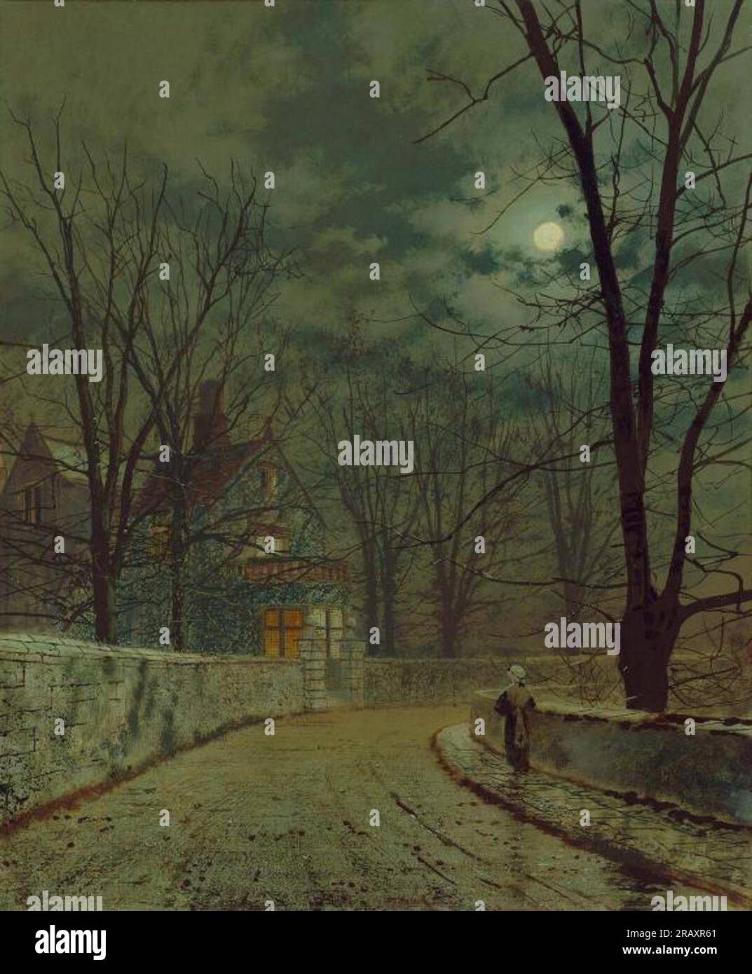 Lea Hurst, Kent von John Atkinson Grimshaw Stockfoto