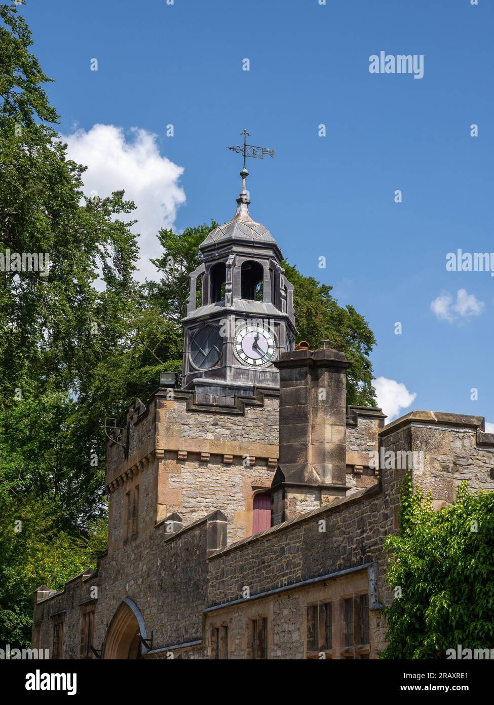 Thornbridge Hall, ein Landhaus im Jakobean-Stil, Derbyshire, Großbritannien Stockfoto