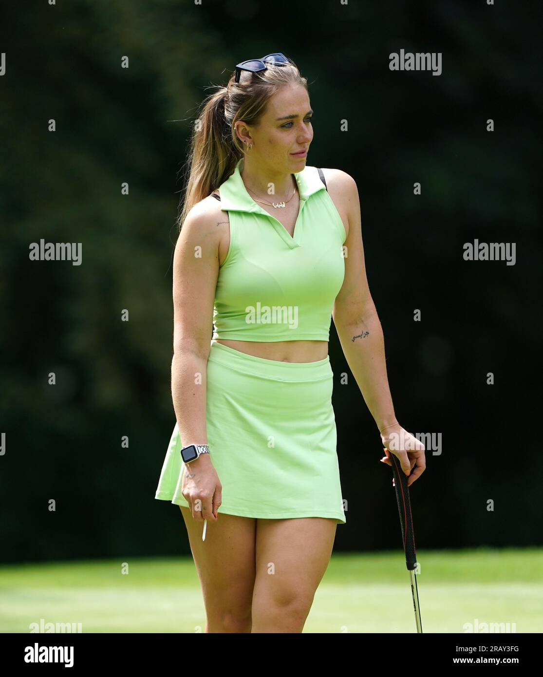 Liv Cooke während des Vorschautags der LIV Golf League im Centurion Club, Hertfordshire. Foto: Donnerstag, 6. Juli 2023. Stockfoto