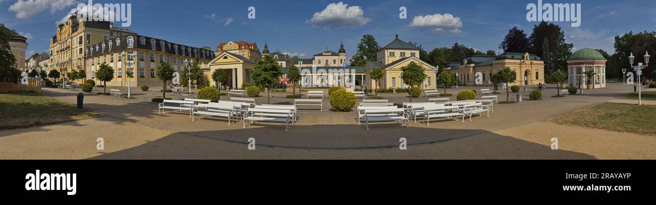 Panoramablick auf die Kurstadt Frantiskovy Lazne in der tschechischen republik, Europa Stockfoto