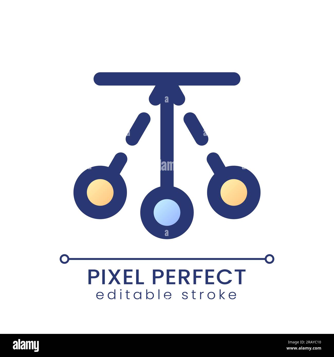 Pendel-Animation Pixel Perfect Gradient Fill ui-Symbol Stock Vektor