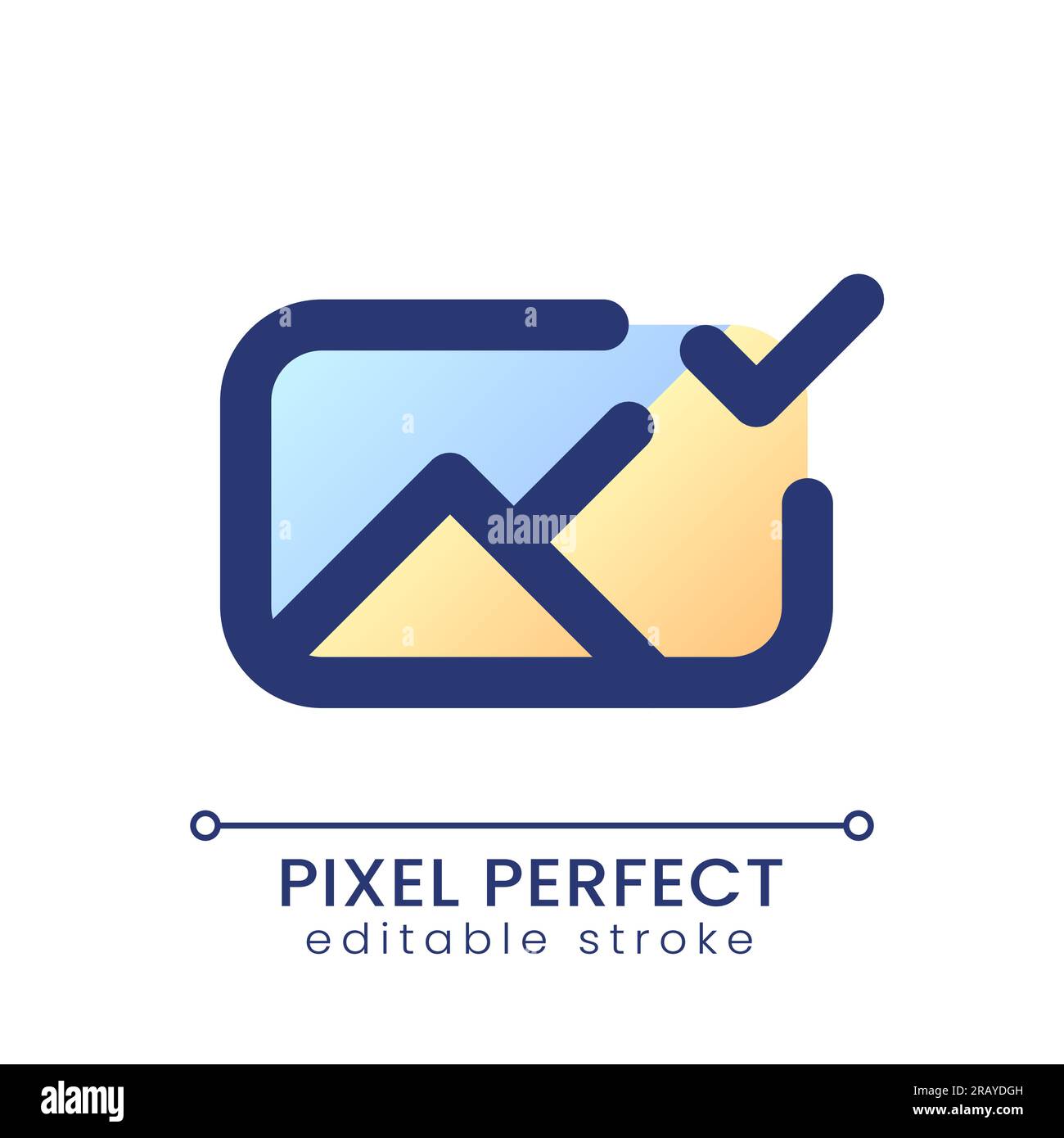 Bilddatei mit Pixel Perfect Gradient Fill ui-Symbol angewendet Stock Vektor