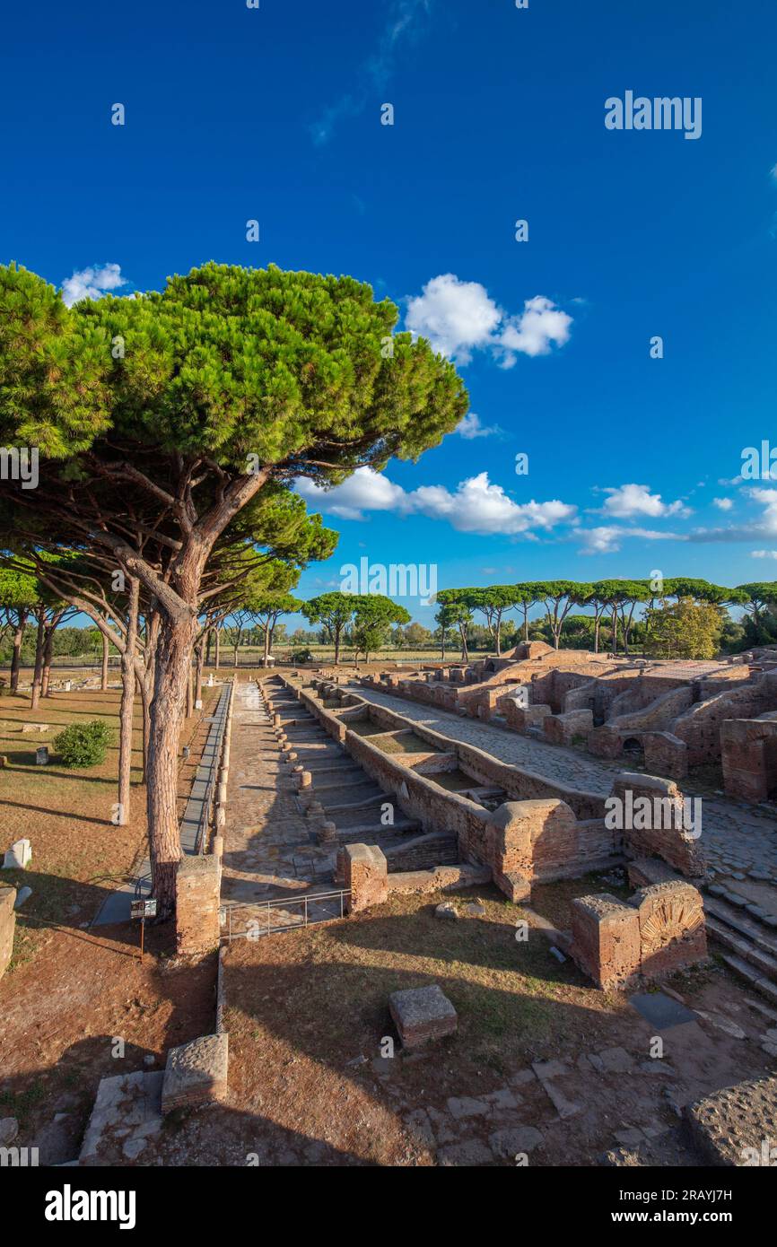 Umgebung des Theaters, Ostia Antica, Rom, Latium, Italien, Stockfoto