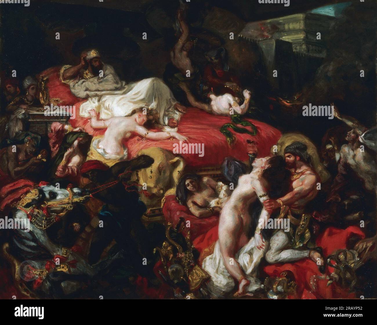 Ferdinand-Victor-Eugène Delacroix, Franzose, 1798-1863 - der Tod von Sardanapalus 1844 Stockfoto