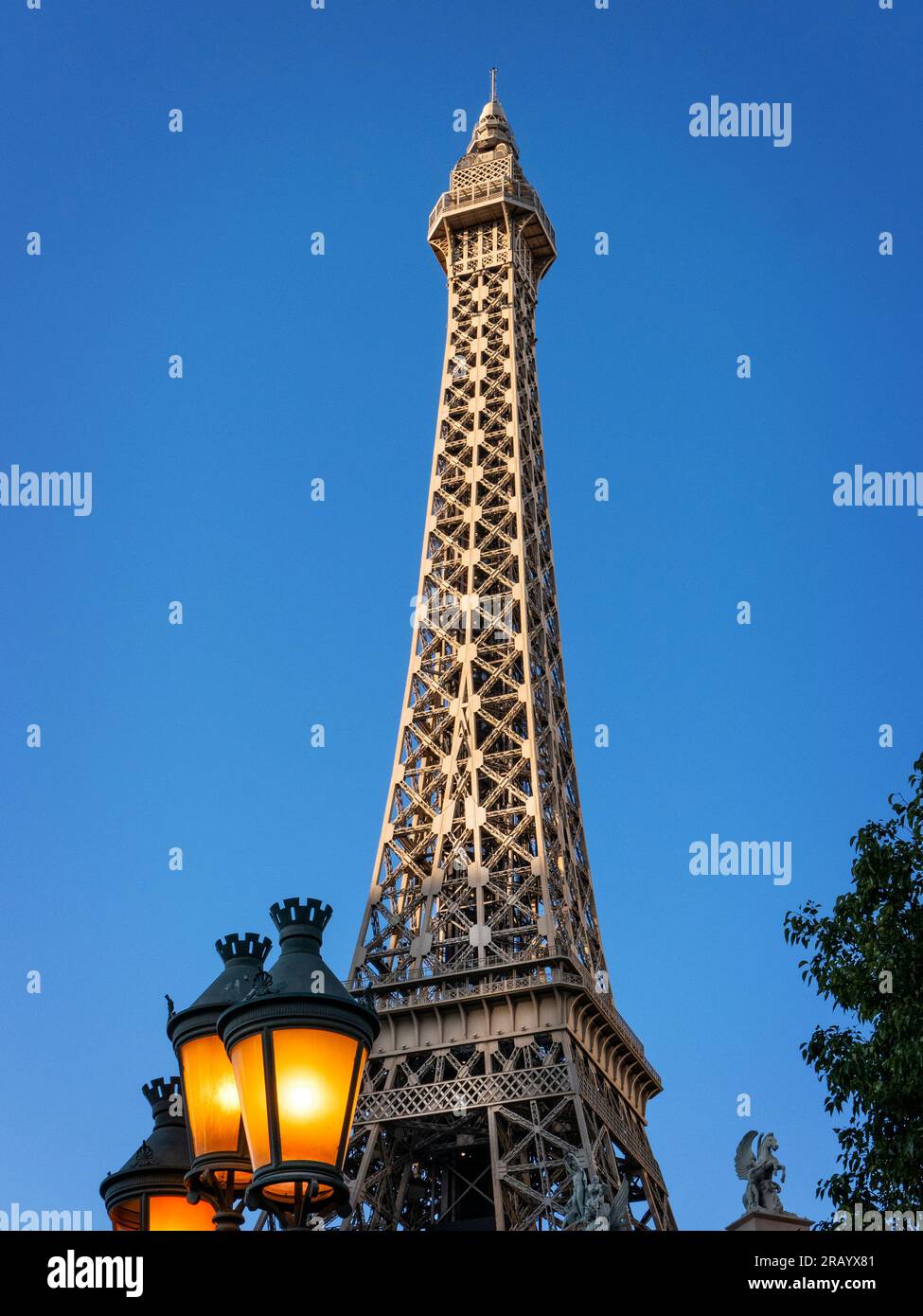 Eiffelturm im Paris Hotel und Casino Las Vegas Nevada USA Stockfoto