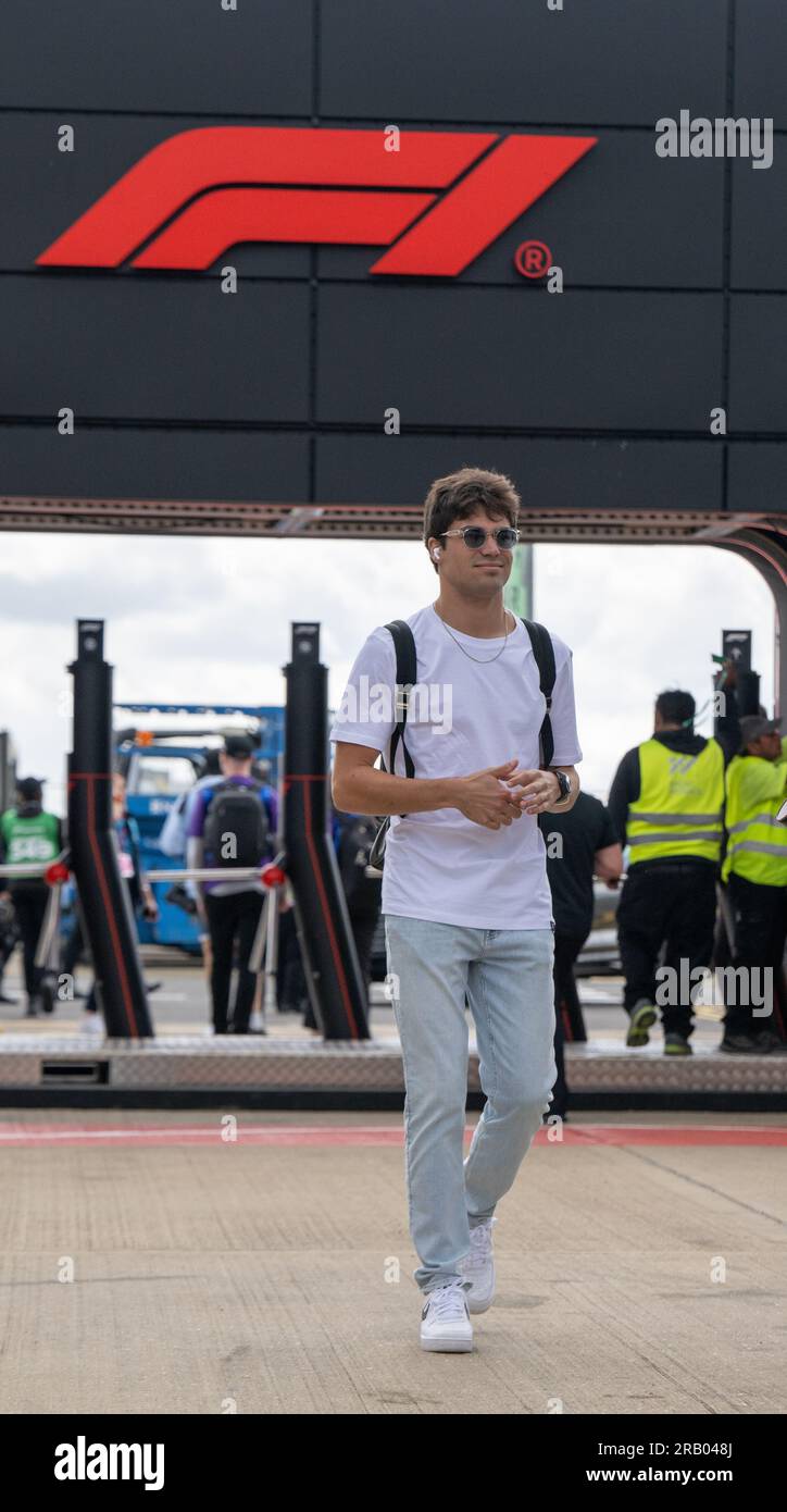 Silverstone, Großbritannien - Freitag, 7. Juli 2023 - FORMEL 1 ARAMCO BRITISCHER GRAND PRIX 2023 - Lance Walk (Kanada) - Aston Martin Aramco Cognizant F1 Team Stockfoto