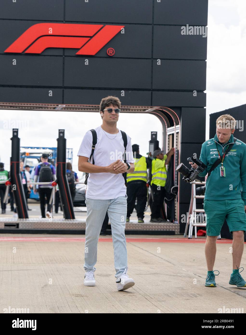 Silverstone, Großbritannien - Freitag, 7. Juli 2023 - FORMEL 1 ARAMCO BRITISCHER GRAND PRIX 2023 - Lance Walk (Kanada) - Aston Martin Aramco Cognizant F1 Team Stockfoto