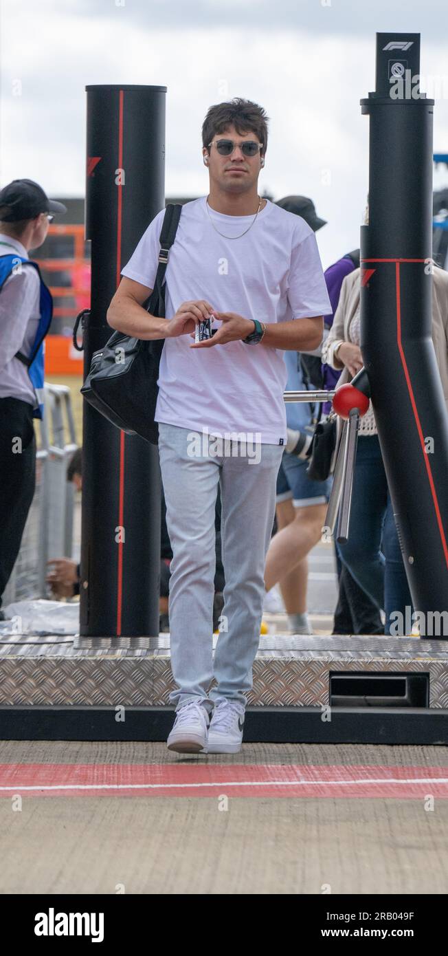 Silverstone, Großbritannien - Freitag, 7. Juli 2023 - FORMEL 1 ARAMCO BRITISCHER GRAND PRIX 2023 - Lance Walk (Kanada) - Aston Martin Aramco Cognizant F1 Team Stockfoto