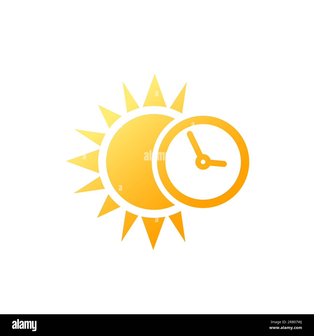Sonne und Zeit Symbol, Vektor Stock Vektor