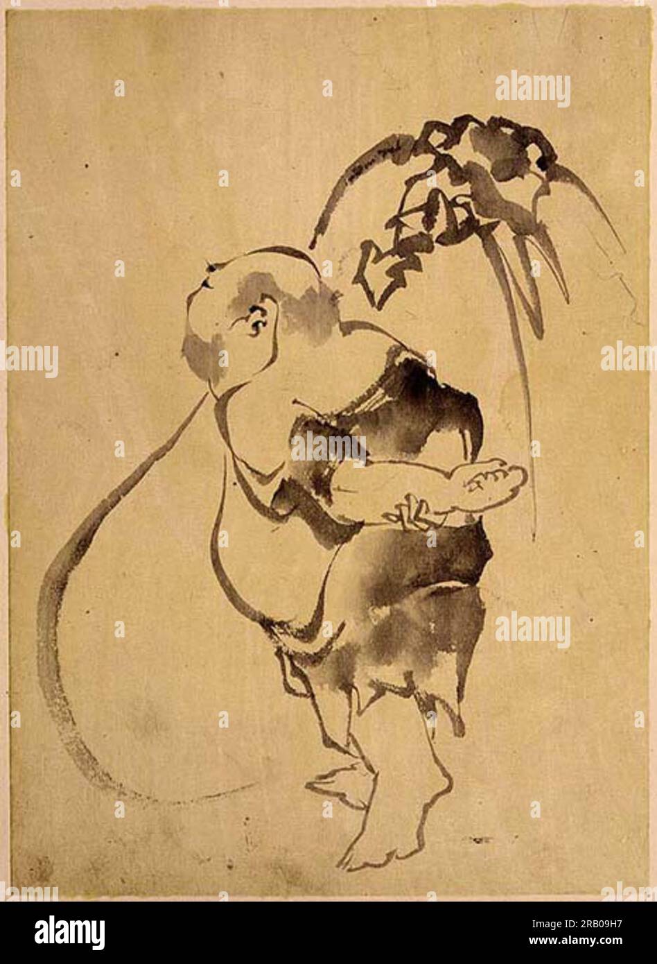 Hotei von Katsushika Hokusai Stockfoto